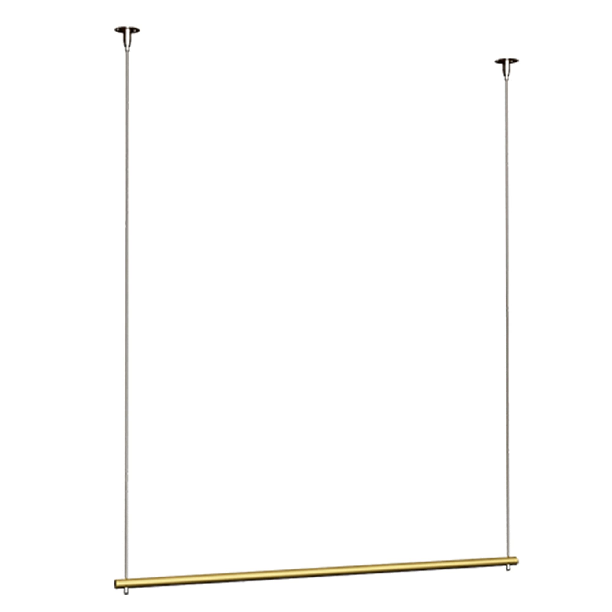 JKJZSALJ Clothing Display Racks, Adjustable Hanging Metal Hangers, Retail Store Iron Hangers, Ceiling Storage Hangers,Golden,100cm