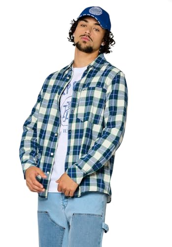 Kaporal Homme, Coupe Regular, Manches Longues, Col Chemise, Modèle Kirk, Couleur Navy, Taille XXL