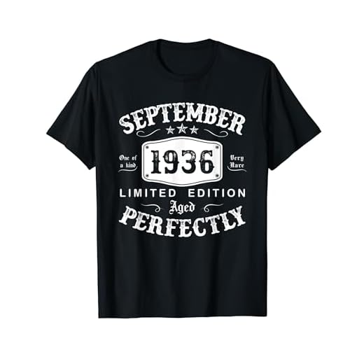 Vintage 1936 88 Años Cumpleaños Hombre Septiembre 1936 Camiseta