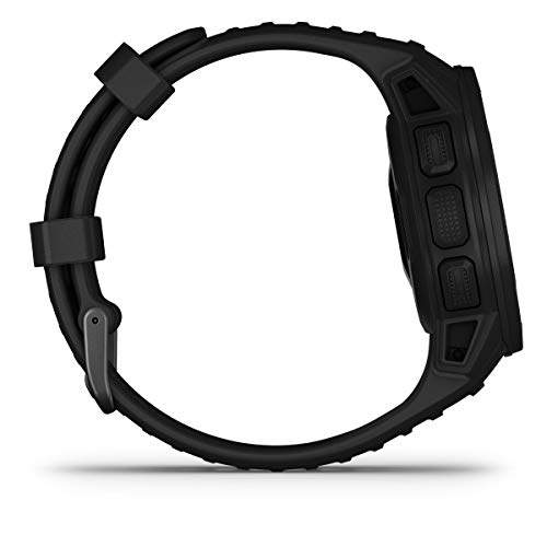 Image of Garmin Instinct Solar Tactical, Solar-Powered Rugged Outdoor Smartwatch with Tactical Features, Built-in Sports Apps and Health Monitoring, Black