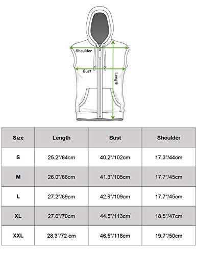 YCUEUST Hommes Gilet sans Manches Couleur Contrastée Sport Sweat à Capuche Gris L