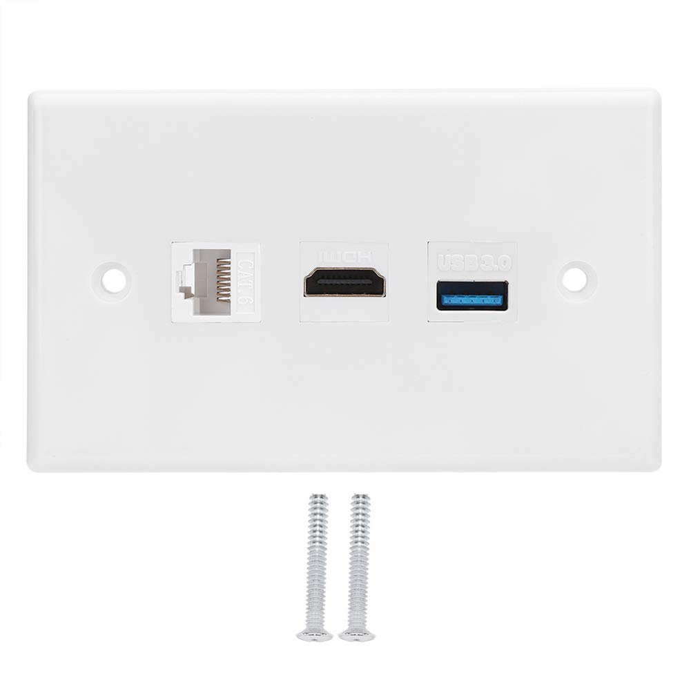 Piastra a muro Ethernet Cat6 HDMI USB 3.0 Pannello portatile multiplo