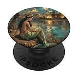 Beautiful Indian Egyptian Girl Woman Mermaid Model Art PopSockets Standard PopGrip