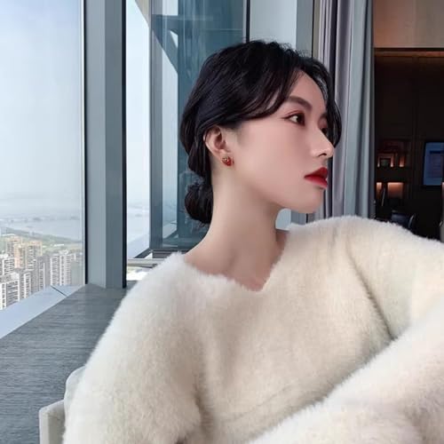 Cute Strawberry Stud Earrings Fruits Small Stud Earrings Red Enamel Lifelike Strawberry Earrings Summer Birthday Jewelry Gifts for Girls4