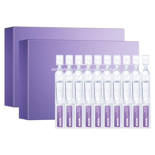 Sérum Facial Iluminador en Ampollas Desechables – 2 Cajas de 30 Unidades con Retinol, Anti Aging Serum para un Rostro Radiante, Fórmula Antimanchas & Uniformidad del Tonos