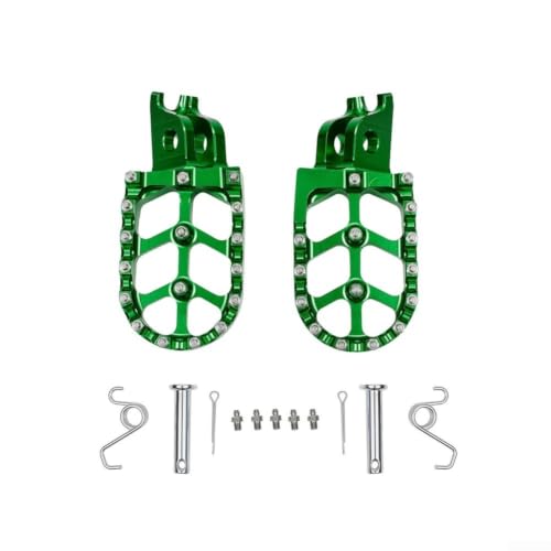 Repose-pieds de moto alliage aluminium 6061 CNC antidérapant vert tout-terrain