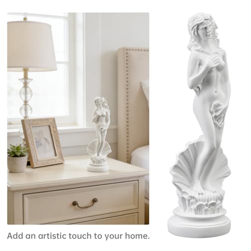 Estatua Birth of Venus blanca de resina 7.6 pulgadas miniatura 4