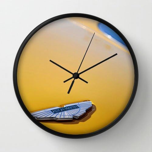 10" Diameter Wall Clock with Aston Martin Db Black Frame Modern Design Watch Wall 10" Diameter Unique Wall Clocks