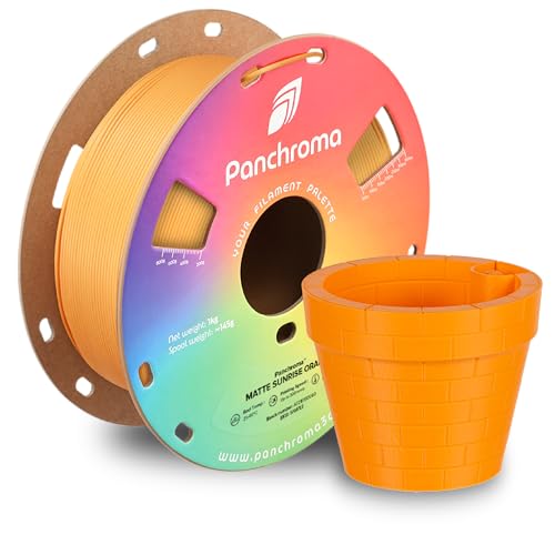 Image of Polymaker Panchroma Matte PLA Filament, Sunrise Orange 1.75mm 3D Printing Filament, Formerly Polyterra Matte, Fit Most FDM 3D Printers, 1kg Spool (2.2lbs)