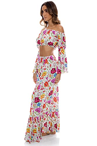 AMOR Y PLAYA - Top con mangas acampanadas y escote off the shoulder miniatura 3