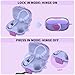 [Secure Lock] for Beats Powerbeats Pro 2 Case, NIMUW Soft Clear TPU Shockproof Protective Case Cover for Beats Powerbeats Pro 2 Accessories with Cleaning Kit & Keychain (Clear Purple)