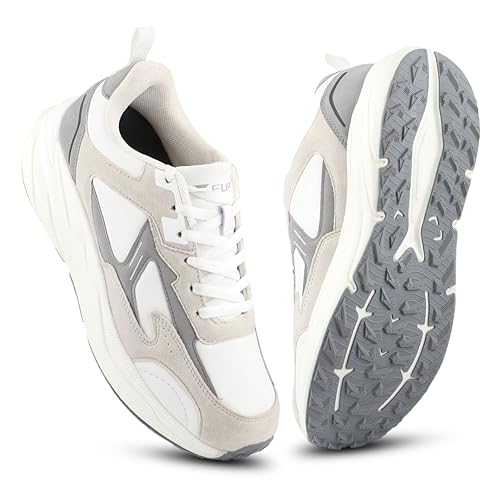 Image of FUEL Nava-06 Men's Lightweight & Durable Trendy Sports Shoes with Anti-Skid Sole for Everyday Comfort (White)