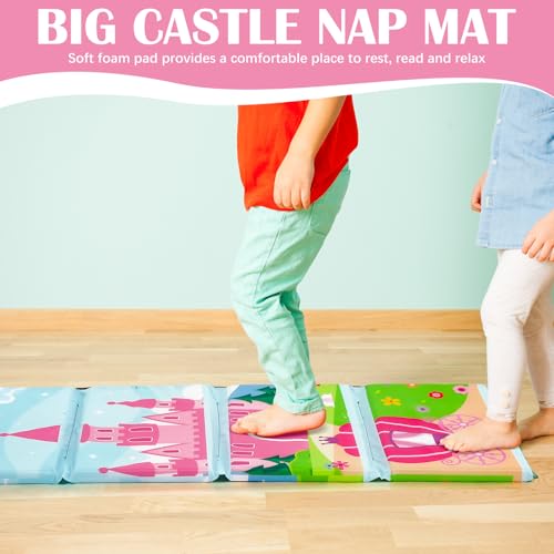 Image of Shellwei Vinyl Nap Mat Kid Preschool Daycare Sleep Mat,Castle
