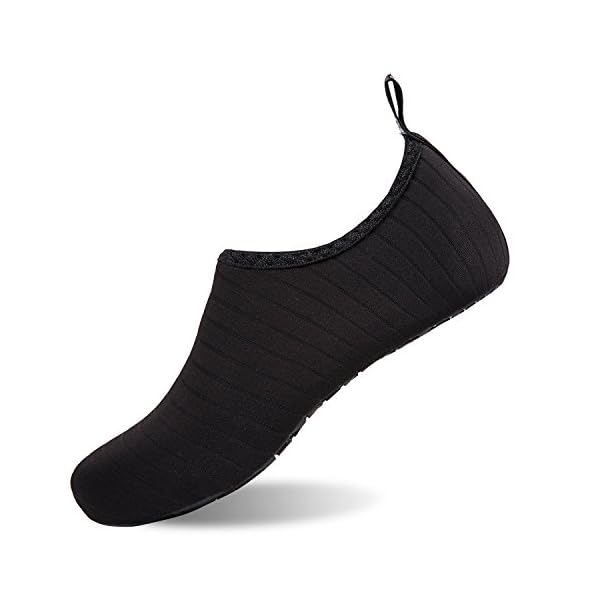 IceUnicorn Badeschuhe Damen Strandschuhe Herren Barfuss Socken Schwimmschuhe Aquaschuhe Wasser leich(Schwarz, 38/39EU) 2 41qM HJfgsL. SS600