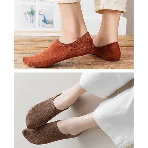 Image of MAGIARTE Cotton No Show Socks Soft Pure Cotton Low Cut Athletic Invisable Non Slip Socks for Women and Men