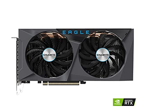 GIGABYTE Placa gráfica GeForce RTX 3060 Ti Eagle 8G (REV2.0), 2X ventiladores WINDFORCE LHR, 8GB 256
