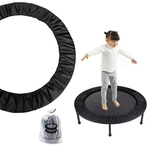 MPYEKP Mini Trampoline Spring Cover 32 36 38 40 inch, 800D Oxford Cloth 3 Layer Shock Absorbent Trampoline Replacement Pad, Waterproof and Tear-Resistant Protection(32in)
