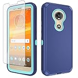 Asuwish Phone Case for Moto G7 Power/MotoG7 Supra/Moto7 Optimo Max/E5 Plus/E 5 Supra with Screen Protector Cell Cover Hybrid Shockproof Protective Motorola E5+ 5E 5th MotoG7Power G 7 7G G7Power Blue