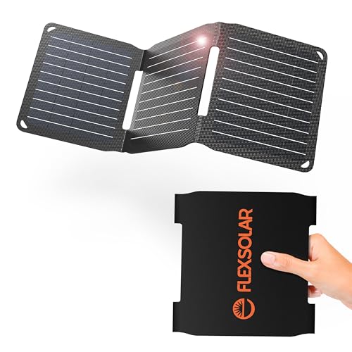 Cargador de panel solar USB de 15 W, IP67 resistente al agua, panel solar monocristalino ETFE con puerto USB-A para camping, mochilero, compatible con teléfono móvil, iPhone, smartphone, reloj de