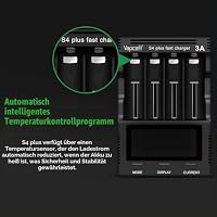 Akku Ladegerät für Lithium-Ionen-, NI-MH/NI-Cd-Akkus, mit LCD-Anzeige – Ansicht 8