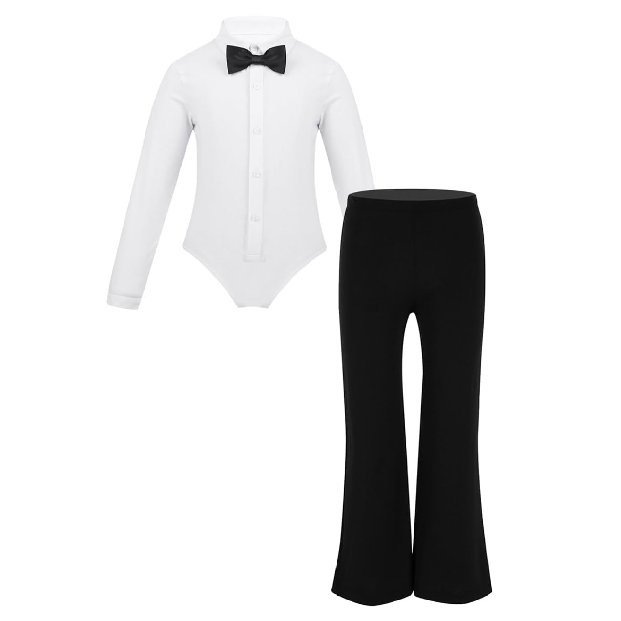 Kind Junge Latein Tanzanzug Chacha Tango Salsa Outfit Latein Tanzanzug Trikot Und Latein Tanzhose Performance Jahre Weiß 128
