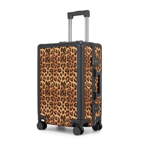 VH&GRED Fashionable & Durable Leather Carry On Luggage - Lightweight Suitcases with Wheels for Women, TSA Lock, Water-Resistant & Elegant Design, Perfect as Checked Luggage or Overseas Travel