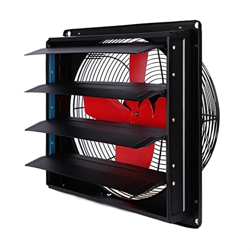 HASMI Exhaust Fan 10/12" Wall Mounted Exhaust Fan, Powerful Industrial Metal Ventilation Extractor, High Speed Vent Fan for Home Attic, Shed, Or Garage Ventilation Ventilation Fan (Color : 12inch)
