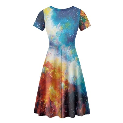 Image of Forchrinse Native Aztec Style Black White Geometric Women's Midi Dress Casual Long Dress Round Neck Swing Dress