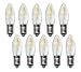 Produktbild MLight 10 Stück LED Filament Riffelkerze 23V 0,2W Gewinde E10 für Schwibbogen mit 10 Brennstellen, Topkerze, Ersatzlampe für Weihnachten, Advent - Lichterkette, Pyramide etc.