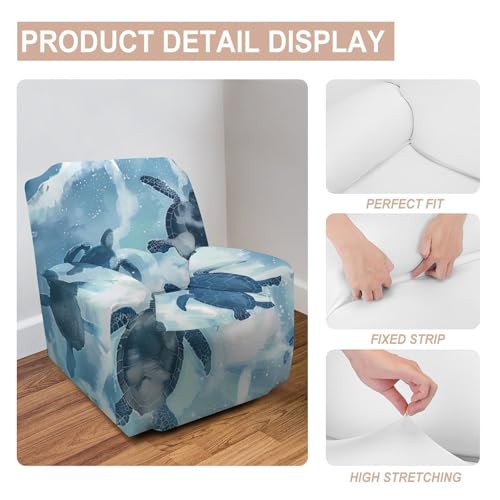 Housse de fauteuil extensible antidérapante de qualité Turtle Sea