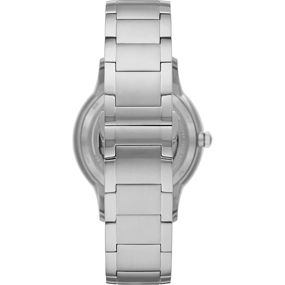 Emporio Armani Orologio da uomo, Movimento automatico e cassa da 43 mm con cinturino in acciaio, pelle o silicone