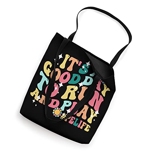 It's A Good Day To Run And Play Retro Groovy PE Life Tote Bag miniatura 2