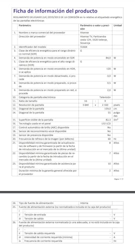 Hisense TV 55A6K - UHD 4K, Smart TV de 55 Pulgadas, Dolby Vision, Modo juego Plus, DTS Virtual X, control por voz televisor (2023)