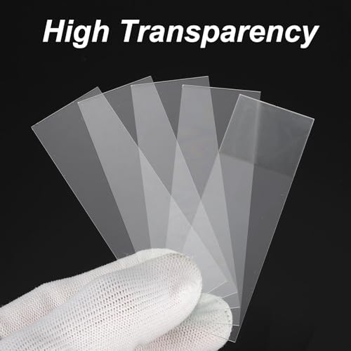 PATIKIL 200pcs Couvertures pour diapositives microscopiques, 24x50mm Rectangle de couverture pour échantillon de laboratoire
