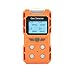 Produktbild Gasdetektor GiiHoo 4 Gasdetektor für H2S, O2, CO und EX, tragbarer visueller Gasmonitor mit Schalllicht, Vibration, LCD-Display, wiederaufladbares Multi-Gas-Detektor-Messgerät (Orange)