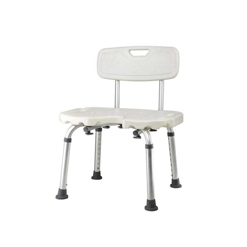 Tabouret de douche robuste anti-chute avec hauteur réglable 36-54cm