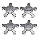 99 Carpro 4PCS Silver Wheel Center Hub Caps with Car Tire Air Valve Caps for Audi Car Styling Decoration Accessories (Silver)