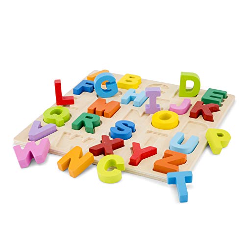 Image of New Classic Toys Puzzle Alphabet Educational Wooden Toys For 2 year old Boy And Girl Toddlers Learn the Alphabet