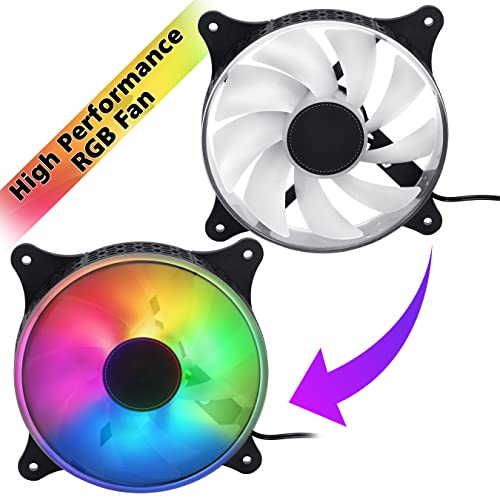 RiaTech 3 Pack RGB LED Series 120mm Case Fan For Pc, 1500 RPM, PWM connector Unique Ultra Quiet Long Life Gaming Cpu Cooler Fan - 4pin Molex connector - Image 6