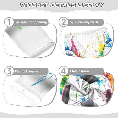 Toddler Girls Leggings Printed Yoga Pants Leggings Watercolor Soccer Ball for Kids3