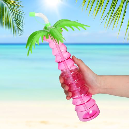 Vasos Patio Palm Tree con Paja y Tapa 15 Pzs miniatura 3