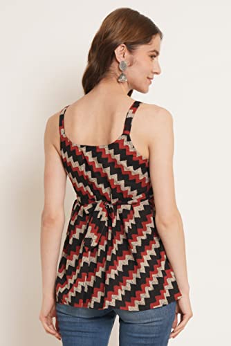 Image of COTLAND Fashions Jaipuri Cotton Printed Strappy Top for Women