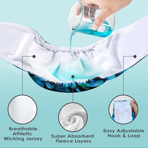 Image of wegreeco Washable Male Dog Belly Band (Stylish Pattern)- Pack of 3 - Male Dog Belly Wrap, Dog Diapers Male (Abstract Geometrical Blue, Medium)
