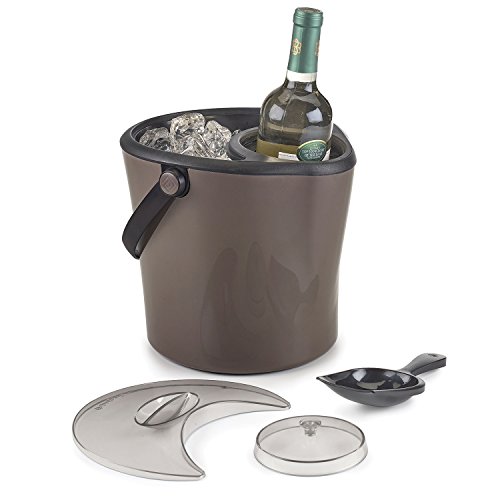 Polder Chill Station – Combined Ice Bucket And Bottle Chiller, Separate Cooling Sleeve Keeps Bottle Chilled And Ice Pure, Double Wall Insulated, Ice Scoop Included (Kth-260-76) #TOP6