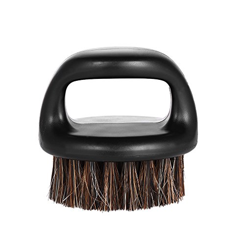 Walmeck Men's Beard Brush Barber Hair Sweep Brush Mustache Shaving Brush Neck Face Duster Brush