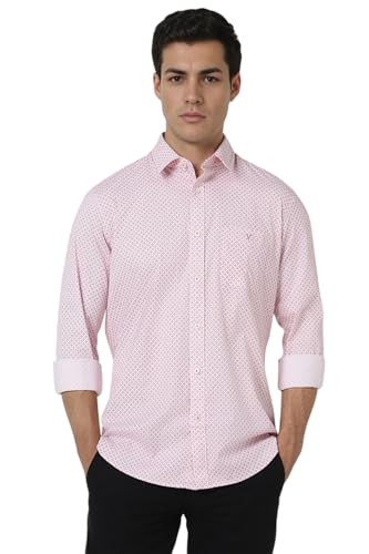 Image of Van Heusen Casual Printed Shirt for Men| Premium Cotton| Full Sleeves| Slim Fit |Breathable Fabric