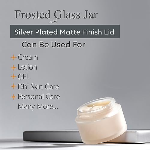 Image of Zenvista Frosted Jar with Silver Lid For Cream, Scrub, Lip Balm, Body Lotion-50 Gm [ZMJ28]