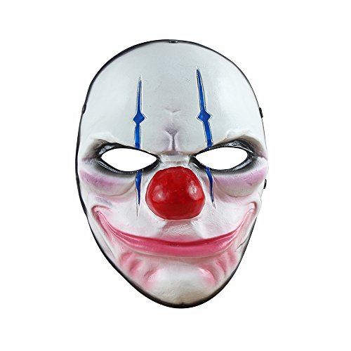 flowmash Halloween Mask, Payday 2 Theme Game Mask for Horror Cosplay Party, Fencing, War-Game, Costume Play and More