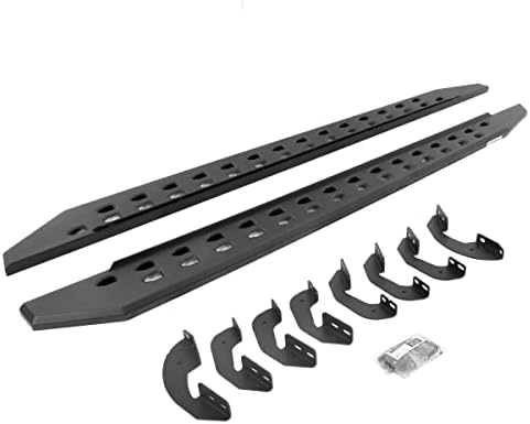 Go Rhino RB20 Slim Running Boards & Brackets | Galvanized Steel, Textured Black | 694439...