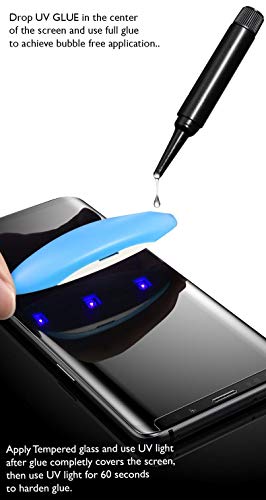 Image of UV Tempered Glass for OnePlus 7 Pro /OnePlus 7T Pro Advanced Border Less Full edge to edge Full Screen Coverage UV Screen Protector Guard with Installation Kit - Pack of 1